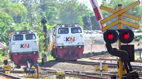 Ramainya Nonton Kereta Api Di Perlintasan Jpl Stasiun Kroya