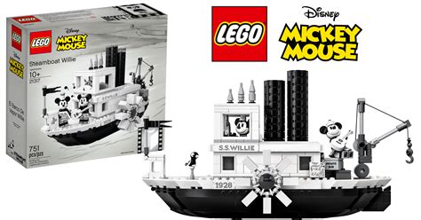 LEGO Ideas Disney Mickey Mouse 21317 Steamboat Willie Cover - The ...