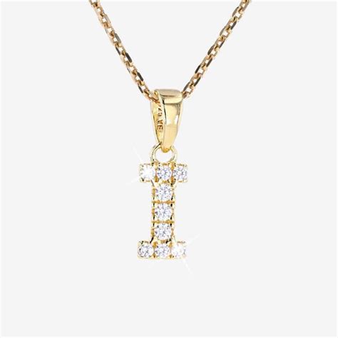 18ct Gold Vermeil On Silver I Initial Necklace Warren James