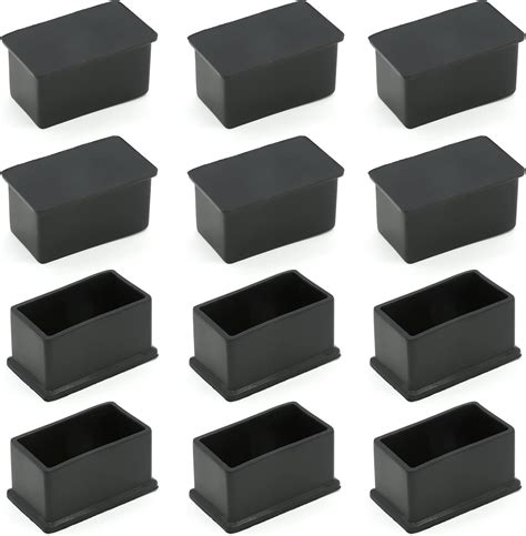 Suiwotin Pcs X Pvc Rectangle Rubber Chair Leg Tips Caps Mm X