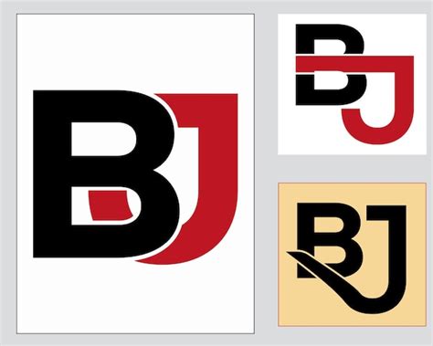 NUEVO MEJOR BJ creativo inicial último logotipo BJ abstracto BJ último