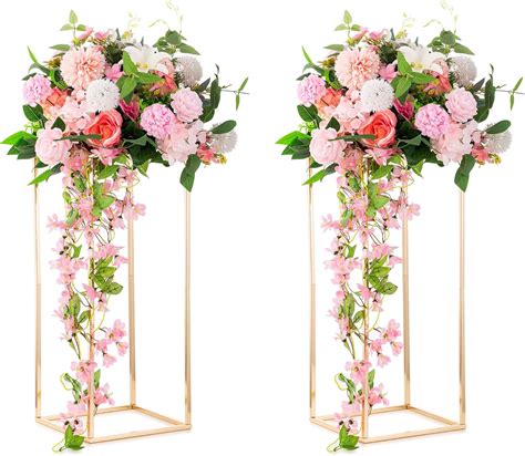 Amazon Column Vases Wedding Centerpieces For Tables Metal Flower