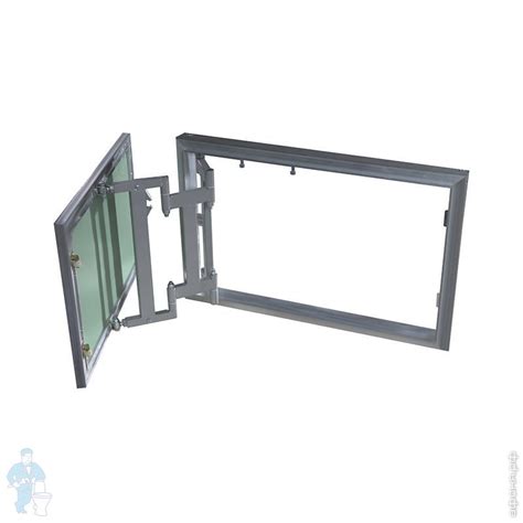 Лючок сантехнический РЕВИЗОР (500х500) под плитку, сдвижной, алюминий ...