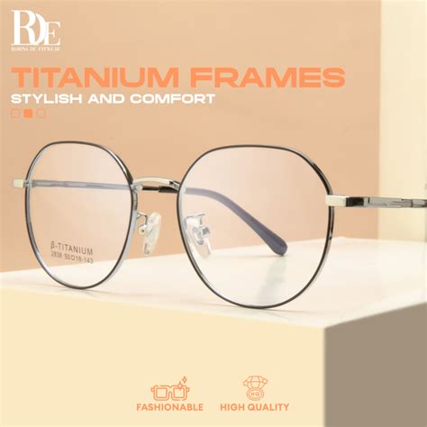 Jual Robins Kacamata Bulat Titanum Lentur Anti Radiasi Frame Kacamata