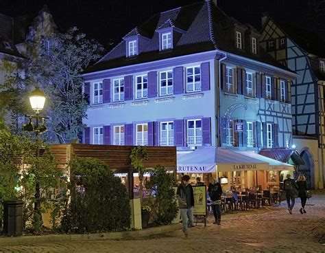 Evening View Of A Restaurant In Colmar france Photograph by Rick ...