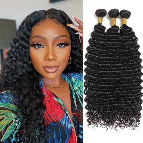 Deep Wave Bundles Human Hair 3 Bundles 100 Unprocessed Brazilian