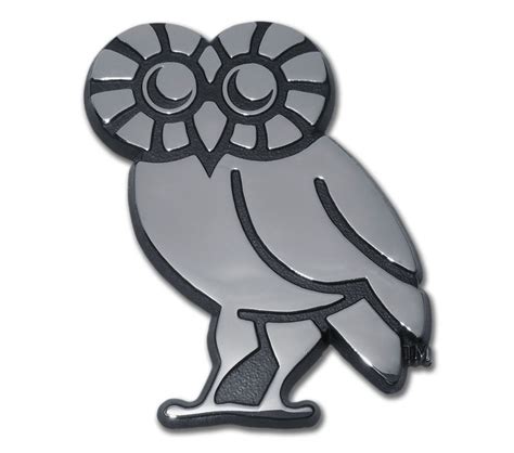 Rice University Owl Chrome Emblem Elektroplate