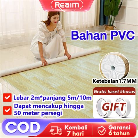 Jual Reaim Karpet Lantai Vinyl Gulungan Tebal 15 Mm Meteran 5m10 M