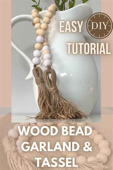 How To Make Wood Bead Garland And Tassel Easy Tutorial Artofit