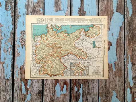 1937 Germany Antique Map. Old Map Historical Print Lithograph | Etsy