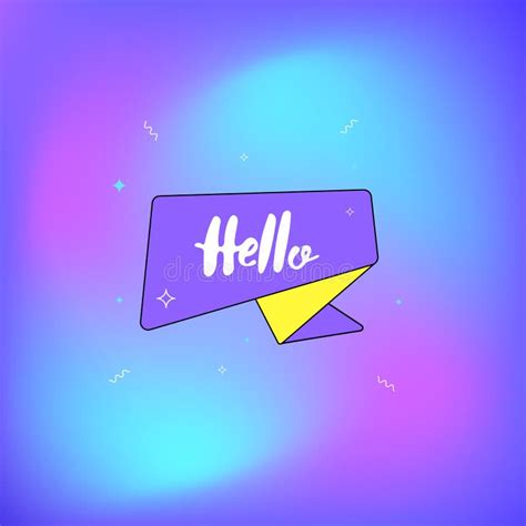 Hello Banner Vector Illustration Stock Vector Illustration Of