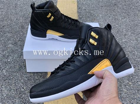 Air Jordan 12 Retro Black Metallic Gold White : r/Reps