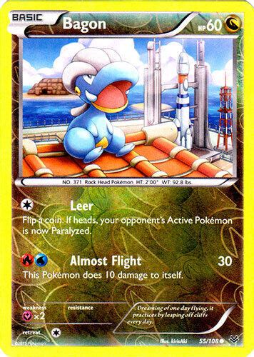 Bagon 55 108 Reverse Holo Foil Common XY Roaring Skies Pokemon Card