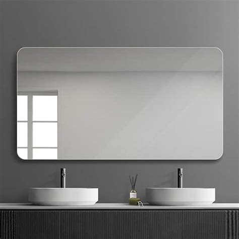 In W X In H Rectangular Frameless Wall Mounted Bathroom Vanity