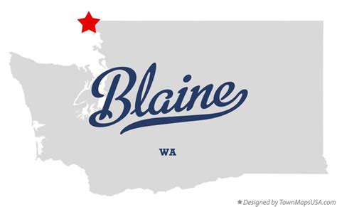 Map of Blaine, WA, Washington