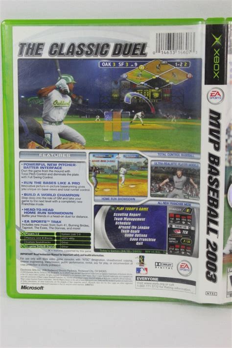 Microsoft Xbox Mvp Baseball 2003 Video Game Complete Winstructions Ea