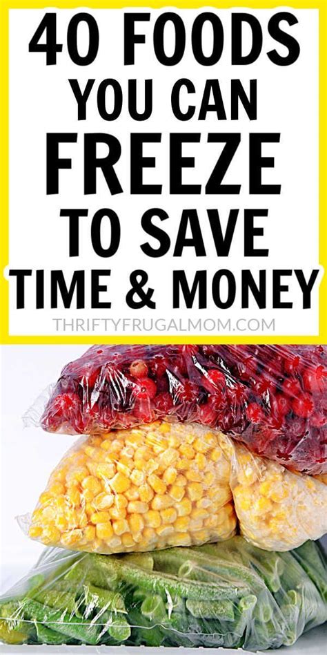 40 Foods You Can Freeze To Save Money And Time Save Food Freezing