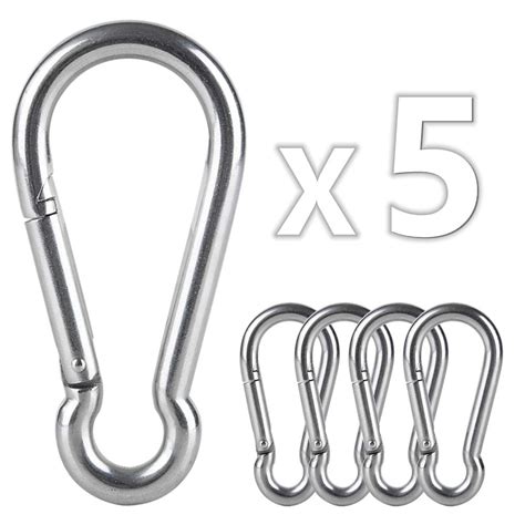 Stainless Steel Spring Snap Hook Carabiner Heavy Duty Carabiners