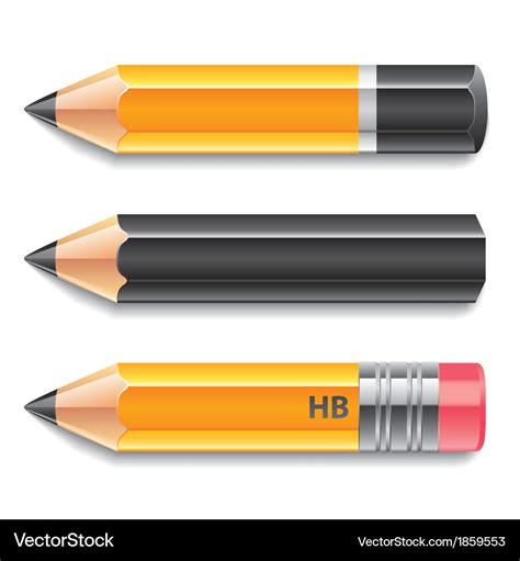 Object Three Pencils Royalty Free Vector Image