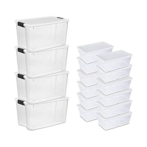 Sterilite Quart Ultra Latch Storage Box Pack Qt Containers