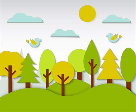 Free Kids Forest Background Vector Vector Art & Graphics | freevector.com