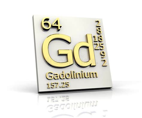 Gadolinium Form Periodic Table Of Elements Stock Illustration