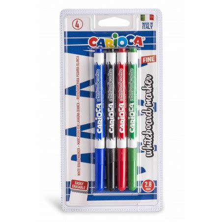 Whiteboard Markers Fine Tip - 4 Pcs WHITEBOARD CARIOCA