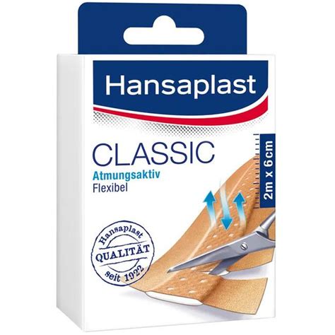 Hansaplast Пластырь классический прочный и дышащий материал, 2 м ...