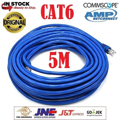 Jual Kabel LAN Cat6 5M UTP Commscope Original Siap Pakai 5 Meter Di