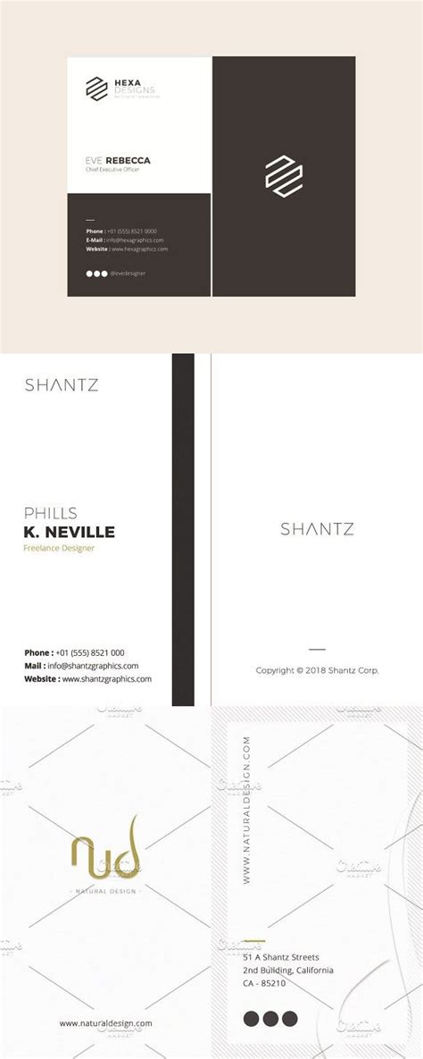 Vertical Business Card Template | Business cards creative templates, Business cards creative ...