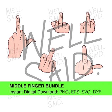 Middle Finger Svg Hands Svg Files For Cricut Etsy