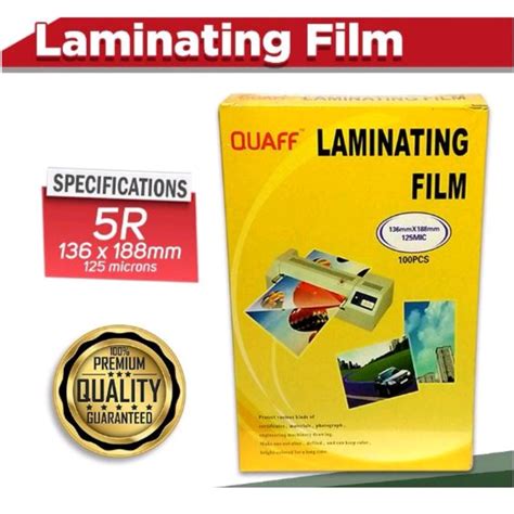 3R 4R 5R Size QUAFF Laminating Film 125micron And 250micron Hot