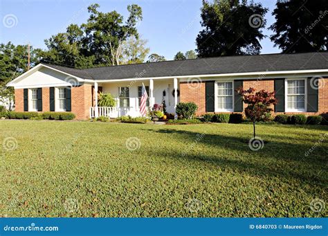 Ranch Home Stock Image Image Of Blue Living Brand Nice 6840703