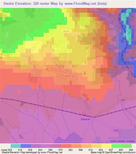 Elevation Of Stedra Czech Republic Elevation Map Topography Contour