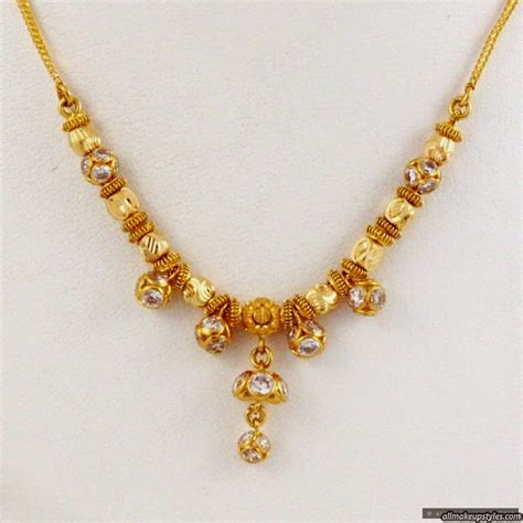 Jewellery Designs 22 Kt Simple Gold Necklace For Kids