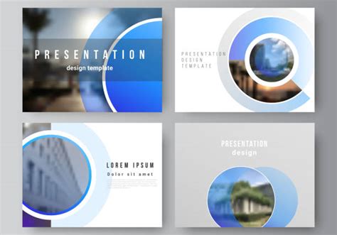 1100 Powerpoint Template Blue Ilustrasi Grafik Vektor And Clip Art