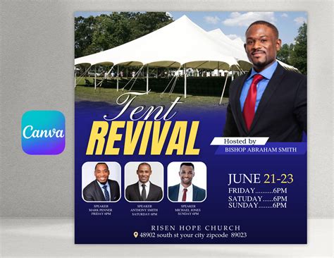 Church Tent Revival Flyer, Church Flyer - Etsy