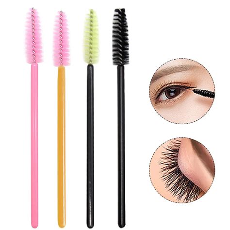 Color Eyelash Brush 100pcs Eyebrow Brush Eyelash Comb Beauty Makeup ...