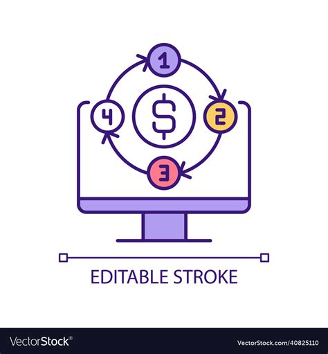 Financial Management Rgb Color Icon Royalty Free Vector