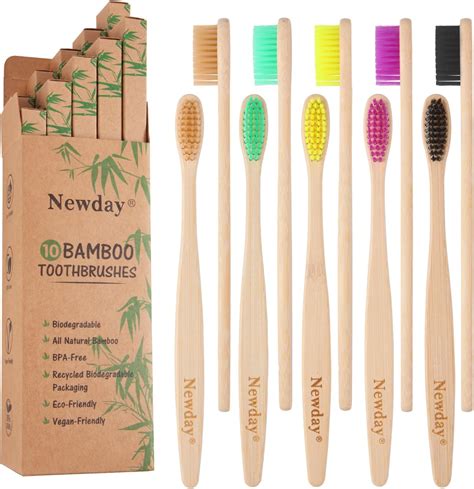 Amazon Maadili Natural Charcoal Bamboo Toothbrush Soft Medium