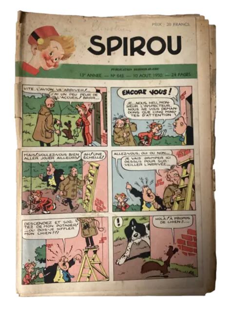 Ancienne Revue Spirou Vintage Bande Dessin E Livre Pas Lucky Luke