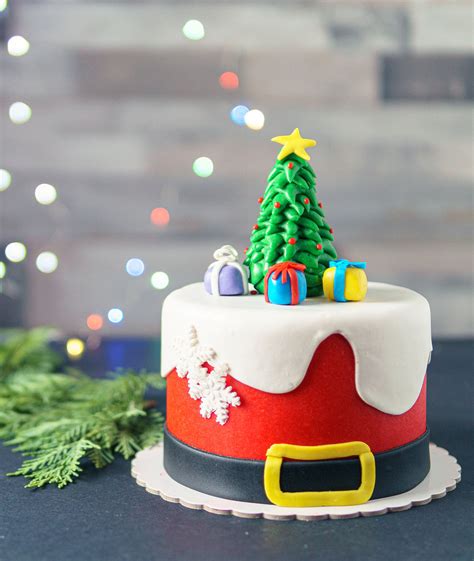 Tarta de Navidad con Fondant Pastelería Santa Teresa