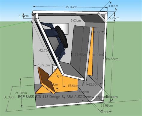 Skema Box BassBin RCF 15 Inch Lapangan ARA AUDIO Speaker Box Design