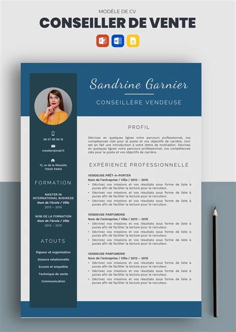 Modèle CV Conseiller de vente
