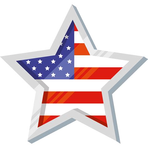 usa flag in star 24090242 PNG