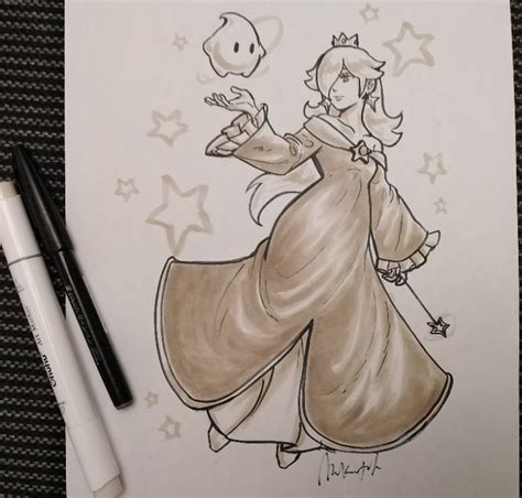 Sketched Rosalina R Mario