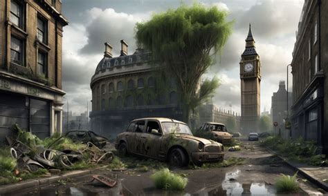 Create a photorealistic image of post-apocalyptic London. Th... by ...