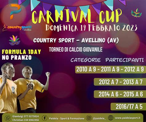 Carnival CUP COUNTRY Paideia Sport