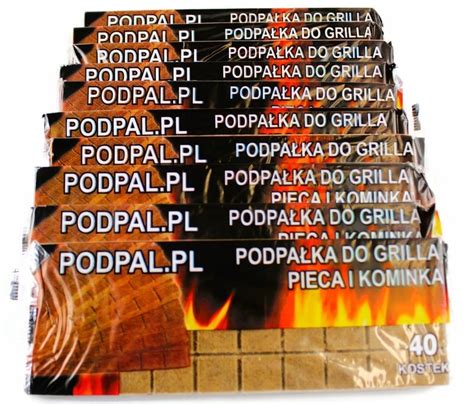 10X PODPAŁKA ROZPAŁKA DO KOMINKA PIECA GRILLA EKO 40 kostek Cena