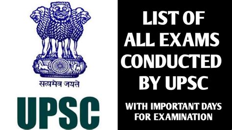 All Exams Conducted By Upscmonth Of Examinationias Ips Ifosies